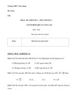 Tiết14: ĐỀ KIỂM TRA 1 TIẾT-VECTƠ HÌNH HỌC ppsx