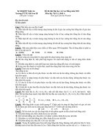Đề thi thử Đại học và Cao Đẳng năm 2011 Môn thi: Vật Lý, khối A docx