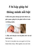 5 bí kíp giúp bé thông minh nổi bật docx