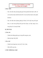 Vật lý 11 chương trình nâng cao: 23. BÀI TẬP VỀ ĐỊNH LUẬT ÔM VÀ CÔNG SUẤT ĐIỆN potx