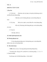 Tiết : 31. KHOẢNG CÁCH VÀ GÓC pptx