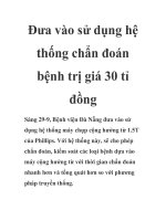 Đưa vào sử dụng hệ thống chẩn đoán bệnh trị giá 30 tỉ đồng pps