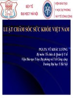 Luật chăm sóc sức khỏe việt nam