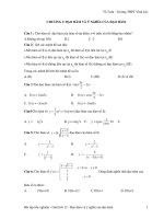 CHƯƠNG I: ĐẠO HÀM VÀ Ý NGHĨA CỦA ĐẠO HÀM pot