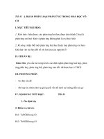 Bài 18: PHÂN LOẠI PHẢN ỨNG TRONG HOÁ HỌC VÔ CƠ ppt