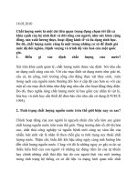 Chất lượng nước - các câu hỏi thường gặp ppt