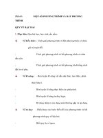 Tiết 63: TRÌNH MỘT SỐ PHƯƠNG TRÌNH VÀ BẤT PHƯƠNG QUY VỀ BẬC HAI pps