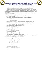 Giáo trình phân tích và hướng dẫn phương trình dao động điều hòa của sóng cơ học phần 1 pptx