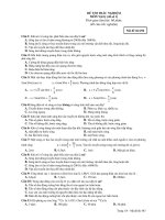 ĐỀ THI TRẮC NGHIỆM MÔN Vật lý (đề số 1) - Mã đề thi 494 doc