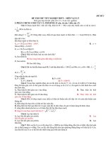 ĐỀ THI THỬ TỐT NGHIỆP THPT Môn thi: VẬT LÝ - ĐỀ SỐ 2 pps