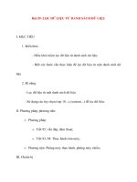 Giáo án Tin Học Văn Phòng: Bài 29: LỌC DỮ LIỆU TỪ DANH SÁCH DỮ LIỆU pps