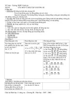 Tiết 45 CÂU HỎI VÀ BÀI TẬP CHƯƠNG IIII/ docx