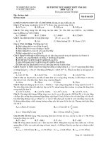 ĐỀ THI THỬ TỐT NGHIỆP THPT NĂM 2011 MÔN VẬT LÝ - Mã đề thi 628 ppt