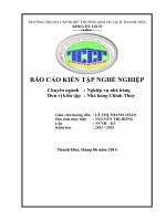 2 NGHIỆP vụ bàn NHÀ HÀNG CHINH THỦY