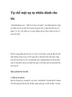 Tự chế mặt nạ tự nhiên dành cho tóc potx