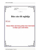 Luận văn: Hoàn thiện nội dung phân tích tình hình và hiệu quả xuất khẩu potx