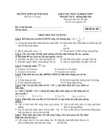 KIỂM TRA TRẮC NGHIỆM THPT Môn thi: Vật lý - Mã đề thi: 362 ppsx