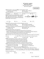 ĐỀ THI TRẮC NGHIỆM MÔN Vật lý (đề số 1) - Mã đề thi 669 ppt