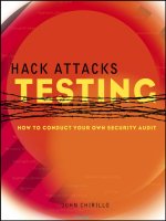 hack attacks testing how to conduct your own security phần 1 potx