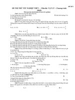 ĐỀ THI THỬ TỐT NGHIỆP THPT Môn thi: VẬT LÝ - ĐỀ SỐ 1 ppsx