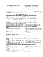 KIỂM TRA TRẮC NGHIỆM THPT Môn thi: Vật lý - Mã đề thi: 195 docx