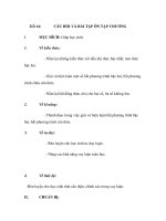 Tiết 64: CÂU HỎI VÀ BÀI TẬP ÔN TẬP CHƯƠNG potx