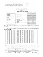 ĐỀ THI MÔN VẬT LÝ 12 (ĐỀ 1) pps