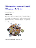 Những món ăn trong mâm cỗ gia đình Thăng Long - Hà Nội (t.t.) pot