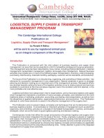 Logistics supply chain transport management phần 1 pot