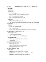 Tiết 29, 30 BIẾN CỐ VÀ XÁC SUẤT CỦA BIẾN CỐ ppt