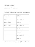 7 CÂU HỎI TRẮC NGHIỆM BÀI - LUYỆN TẬP BẤT PT BẬC HAI potx