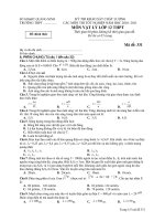 KỲ THI KHẢO SÁT CHẤT LƯỢNG CÁC MÔN THI TỐT NGHIỆP NĂM HỌC 200- 2011 MÔN VẬT LÝ LỚP 12 - Mã đề: 331 docx