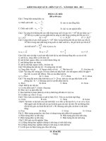 KIỂM TRA HỌC KỲ II MÔN VẬT LÝ NĂM HỌC 2010 - 2011 pot