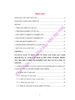 Một số giải pháp nhằm nâng cao năng lực cạnh tranh đầu tư nâng cấp dịch vụ phủ sóng di động trong toà nhà (IBS) và kết nối internet tốc độ cao của công ty ITECOM