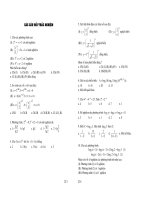 Câu Hỏi trắc nghiêm toán 12 docx