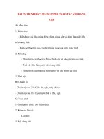 Giáo án Tin Học Văn Phòng: BÀI 23: TRÌNH BÀY TRANG TÍNH: THAO TÁC VỚI HÀNG, CỘT pdf