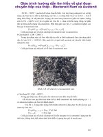 Giáo trình hướng dẫn tìm hiểu về giai đoạn chuyển tiếp của thép - Mactenxit Ram và Austenit phần 1 pdf