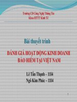 slide đánh giá hoạt động kinh doanh bảo hiểm tại việt nam