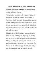 Trị nốt muỗi đốt cho bé không cần thuốc bôi potx