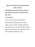 Thêm vào thực đơn thức ăn giúp bé thông minh vượt trội docx