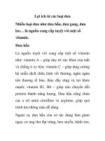 Lợi ích từ các loại dưa doc