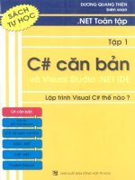 Tự học .NET toàn tập - tập 1 part 1 pptx