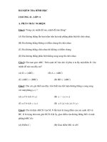 BÀI KIỂM TRA HÌNH HỌC CHƯƠNG II - LỚP 11 pptx