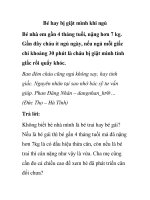 Bé hay bị giật mình khi ngủ pot