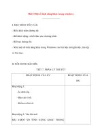 Giáo án Tin Học Văn Phòng: Bài 4 Một số tính năng khác trong windows docx