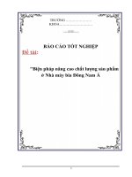 Luận văn: Biện pháp nâng cao chất lượng sản phẩm ở Nhà máy bia Đông Nam Á pptx