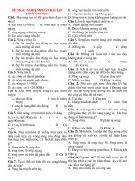 Vật Lý 12: ĐỀ TRẮC NGHIỆM PHẦN BÀI TẬP SÓNG CƠ HỌC ppt