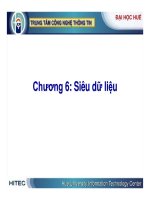 Kho dữ liệu và Hệ hỗ trợ quyết định ( Nguyễn Thanh Bình ) - Chương 6 pdf
