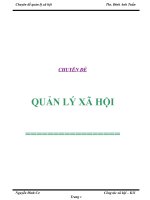Chuyên đề quản lý xã hội ppt