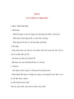 Giáo án Tin Học Văn Phòng: BÀI 13 CÁC CÔNG CỤ TRỢ GIÚP pot